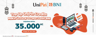 Cashback 35.000 UC Top Up UniPin Credits dengan BNI Debit!